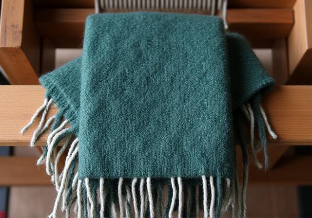 Hand-woven seasonal wool scarf